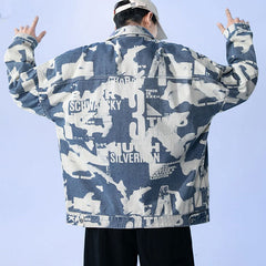 Men's Spring Denim Jacket Men's Loose Plus Size Top Casual Men Denim Jacket