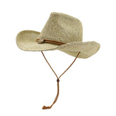 Chapeaux de cowboy en paille Chapeau de cowboy en paille Chapeau haut-de-forme Plage en bord de mer en extérieur