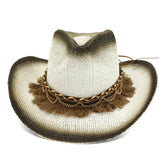 Straw Cowboy Hats Women's Outdoor Seaside Beach Hat