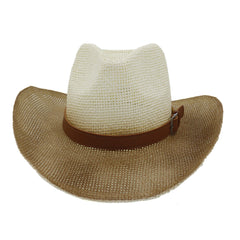 Chapeaux de cow-boy en paille pour hommes et femmes Chapeau de cow-boy en paille pour la plage