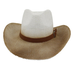 Chapeaux de cow-boy en paille pour hommes et femmes Chapeau de cow-boy en paille pour la plage