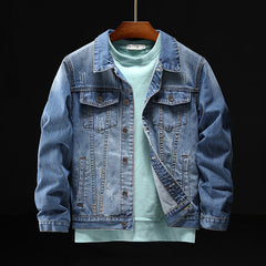 Veste en Jean Printemps et Automne Homme Grande Taille Veste Ample Vêtements en Jean Homme Veste en Jean