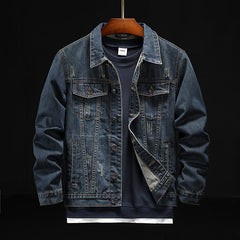 Veste en Jean Printemps et Automne Homme Grande Taille Veste Ample Vêtements en Jean Homme Veste en Jean