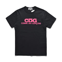 T-shirt CDG Be Kind Manches Courtes Rouge Rose Édition Limitée