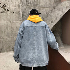 Chemise Veste en Jean Printemps Homme Grande Taille Vêtement d'Affaires Marque Tendance Haut Homme Veste en Jean