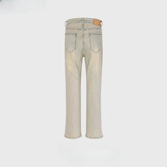 Men's Vintage Pants Men's Women's Trousers Washed Old Jeans MIJKO