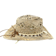 Chapeaux de cowboy en paille Chapeau de cowboy tressé Chapeau de paille naturel Chapeau de soleil