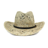 Straw Cowboy Hats Men's and Women's Cowboy Hat Sun Protection Sun Hat