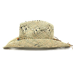 Chapeaux de cowboy en paille Chapeaux en jean pour hommes et femmes Protection solaire Chapeau de soleil