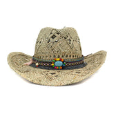 Chapeaux de cowboy en paille Chapeaux en jean pour hommes et femmes Protection solaire Chapeau de soleil