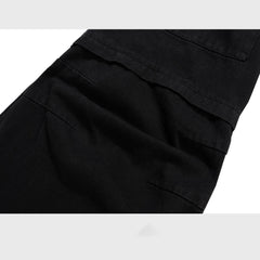 Mens Vintage Pants Black Hip Hop Unisex Bootcut Mainstream Fashion Pants MIJKO