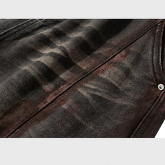 Mens Vintage Pants Washed Straight Jeans MIJKO