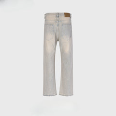 Men's Vintage Pants Men's Clothing Women's Wash Water Old Trousers Slightly Stretched Jeans MIJKO