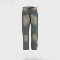 Men's Vintage Pants Trousers Men's and Women's Washing Straight High Street Style Trendy Jeans MIJKO