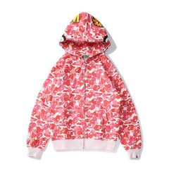 Sweat à capuche BAPE printemps et automne à fermeture éclair