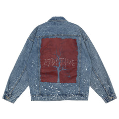 Denim Clothing Men's Jacket plus Size Casual Top Loose Denim Jacket Men Denim Jacket