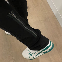 Men Vintage Pants Autumn and Winter Pocket Zipper Straight Pants VIBE MIJKO