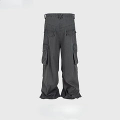 Men's Vintage Pants Men's Women's Vintage Washed Trousers Casual Pants MIJKO
