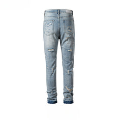 Men Vintage Pants Hip Hop Raw Pants Trousers Men's and Women's Jeans MIJKO