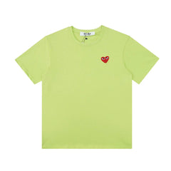 CDG Be Kind T Shirt CDG Classic Red Heart Embroidery Couple Short Sleeve T-shirt