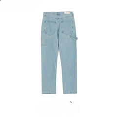 Men's Vintage Pants Men's Straight Pants High Street Washed Jeans MIJKO