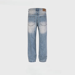 Men's Vintage Pants Men's Women's Wash Water Old Trousers Straight High Street Jeans MIJKO