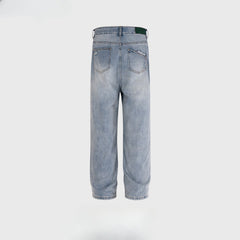 Men's Vintage Pants Straight Pants Men's and Women's Washed Jeans MIJKO