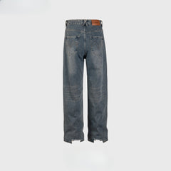 Men Vintage Pants Men's Women's Hip Hop Trousers Washed Jeans Tide MIJKO