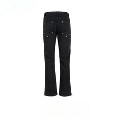 Men's Vintage Pants Men's Women's Autumn and Winter Wide-footed High Street Jeans MIJKO