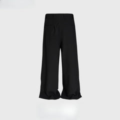 Men's Vintage Pants drape wide-footed trousers men's and women's belt casual trousers MIJKO