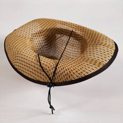 Chapeaux de cowboy en paille Chapeau de paille tressé pour homme