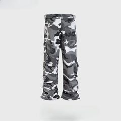 Men's Vintage Pants Men's Women's Straight Pants Camouflage Casual Pants MIJKO