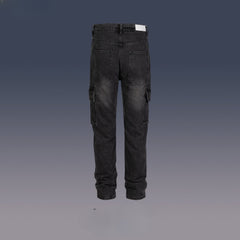 Men's Vintage Pants Straight Pants Men's and Women's Washed White Jeans MIJKO