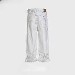 Men's Vintage Pants Wasteland Wind Straight Jeans Men's and Women's Trousers Casual MIJKO