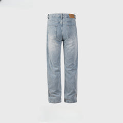 Men's Vintage Pants Men's Women's Splicing Washed Jeans MIJKO