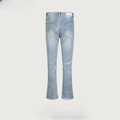 Men's Vintage Pants Men's Wide-Foot Zipper Pants Slim-Fit Pants Jeans MIJKO