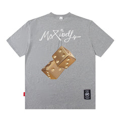 T-shirt imprimé à manches courtes pour homme, ample et assorti pour homme
