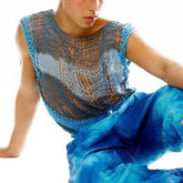 Rave Outfits Mens Vest Hollow