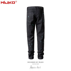 Mens Vintage Slim-Fit Straight Jeans MIJKO
