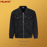 Mens Jacket Unisex Mainstream Fashion Denim Jacket MIJKO