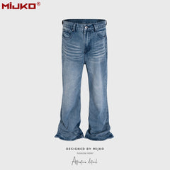 Mens Vintage Pants Wide Leg Unisex Jeans MIJKO