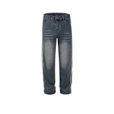 Men's Vintage Pants Splicing Pants Men's and Women's Washed Straight Jeans MIJKO