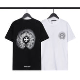 CHH Chrome Heart T Shirts Sanskrit cross logo short-sleeved men's T-shirt