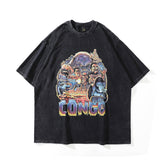 T-shirt pour Homme, Col Rond, Coton, Mode Urbaine, Ample, Hip Hop, Manches Courtes