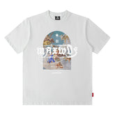 T-shirt homme imprimé ange manches courtes Homme Couple Marque de mode ample