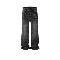 Men's Vintage Pants Men's Women's Washed Pants Straight Jeans MIJKO