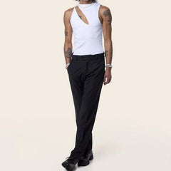Rave Outfits Mens Vest Knitted Sleeveless
