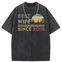 Men T Shirts Washed and old printed short-sleeved T-shirt loose and casual