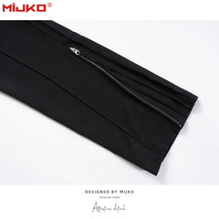 Mens Vintage Pants Wide-footed Flared Pants Trousers MIJKO