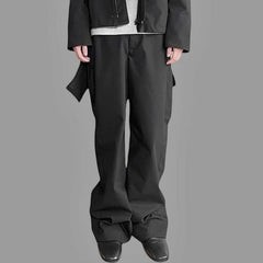 Men's Vintage Pants Men's Women's Straight Wide Feet Waterproof Zipper Casual Pants MIJKO